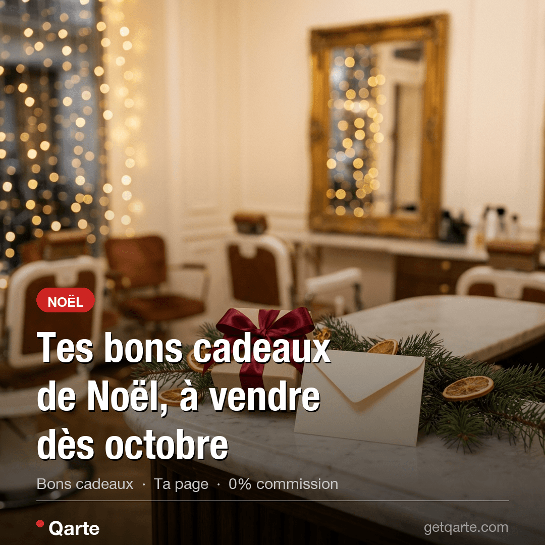 Vendre des bons cadeaux de Noël dans son salon de beauté avec Qarte
